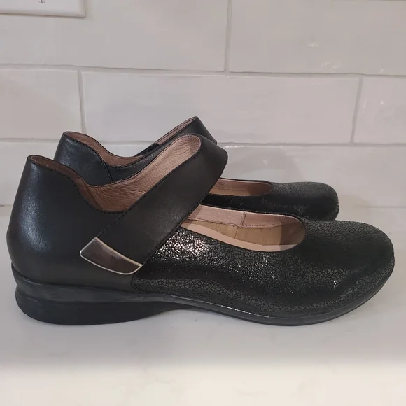 Dansko Audrey Mary Jane Black Leather Shoes Size 41 | 10.5 - 11 - Picture 5 of 16